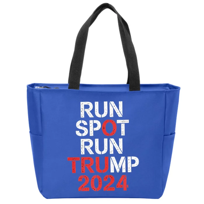 Run Spot Run 2024 Trump Debate Zip Tote Bag