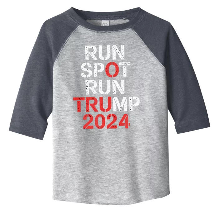 Run Spot Run 2024 Trump Debate Toddler Fine Jersey T-Shirt