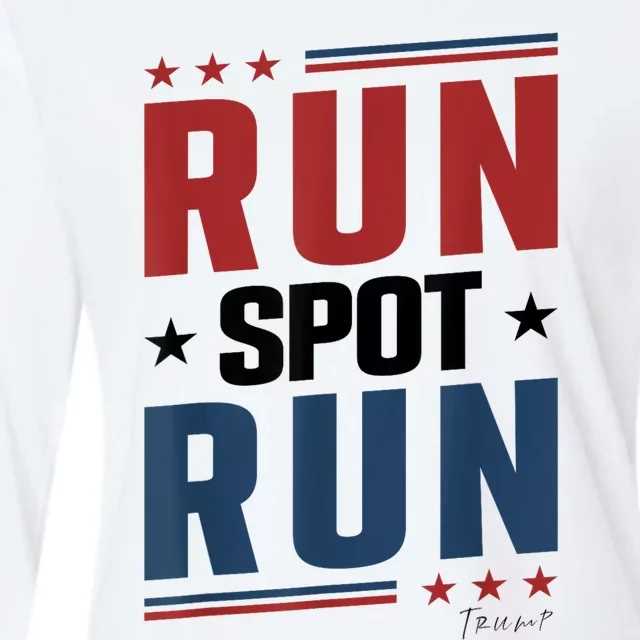 Run Spot Run Run Spot Run Trump 2024 Womens Cotton Relaxed Long Sleeve T-Shirt