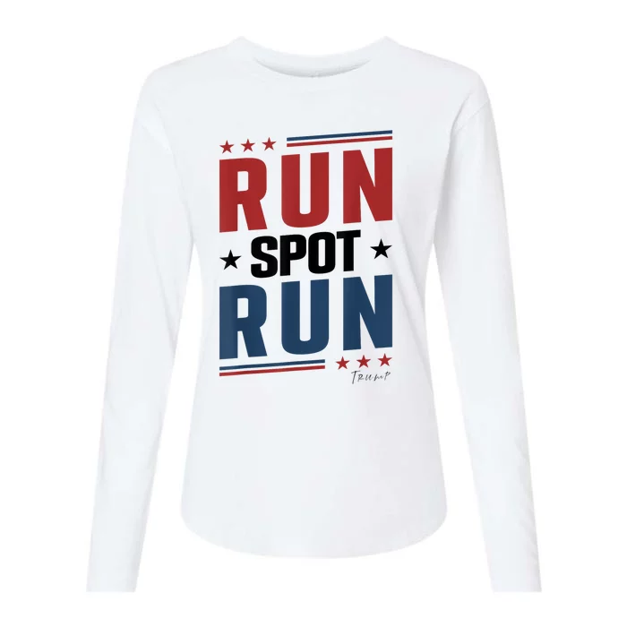 Run Spot Run Run Spot Run Trump 2024 Womens Cotton Relaxed Long Sleeve T-Shirt