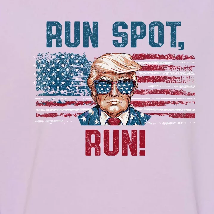 Run Spot Run Funny Donald Trump Debate Garment-Dyed Sweatshirt