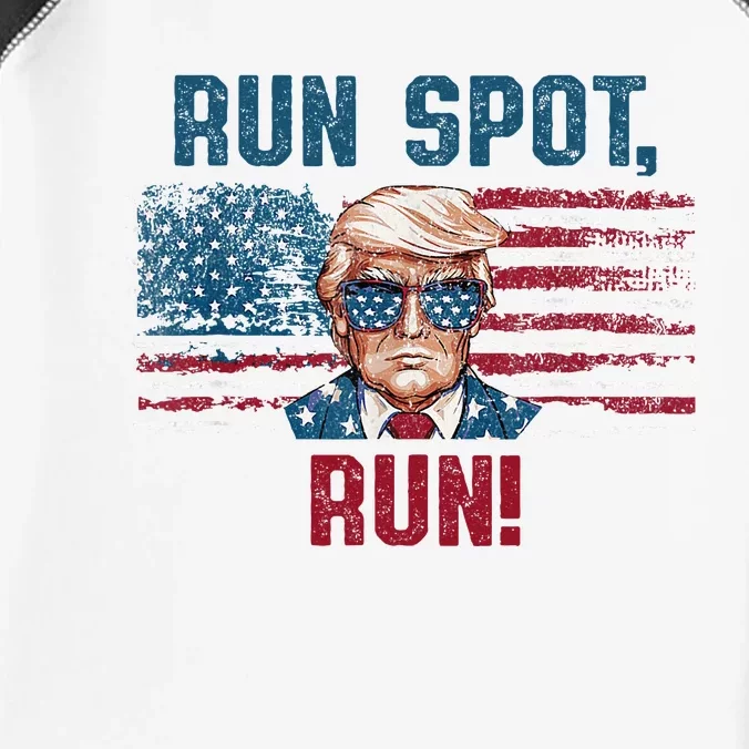 Run Spot Run Funny Donald Trump Debate Infant Baby Jersey Bodysuit