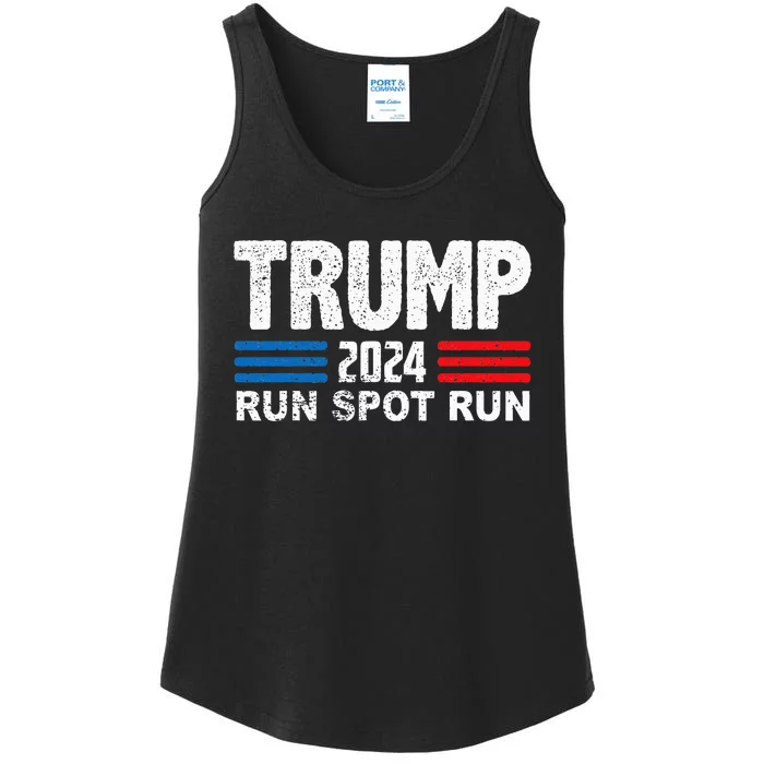 Run Spot Run Trump 2024 Debate Ladies Essential Tank