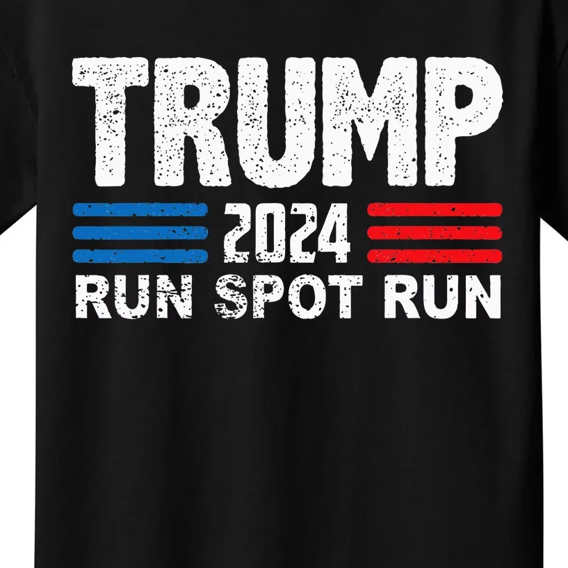 Run Spot Run Trump 2024 Debate Kids T-Shirt