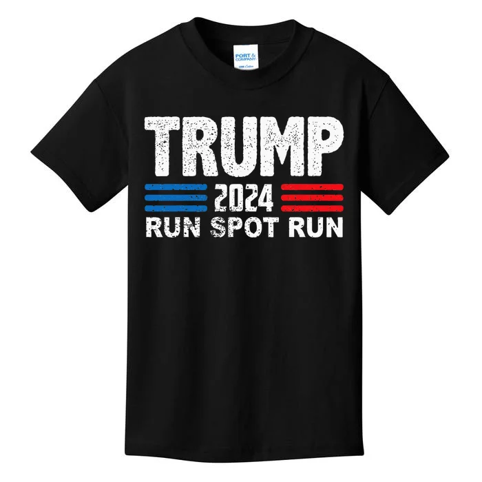 Run Spot Run Trump 2024 Debate Kids T-Shirt