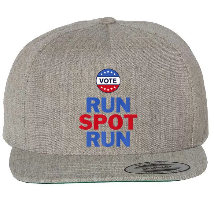 Run Spot Run. Trump And Harris Debate. Economic Plan Wool Snapback Cap