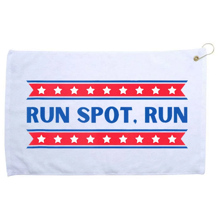 Run Spot Run Donald Trump Debate Quote 2024 Kamala Grommeted Golf Towel