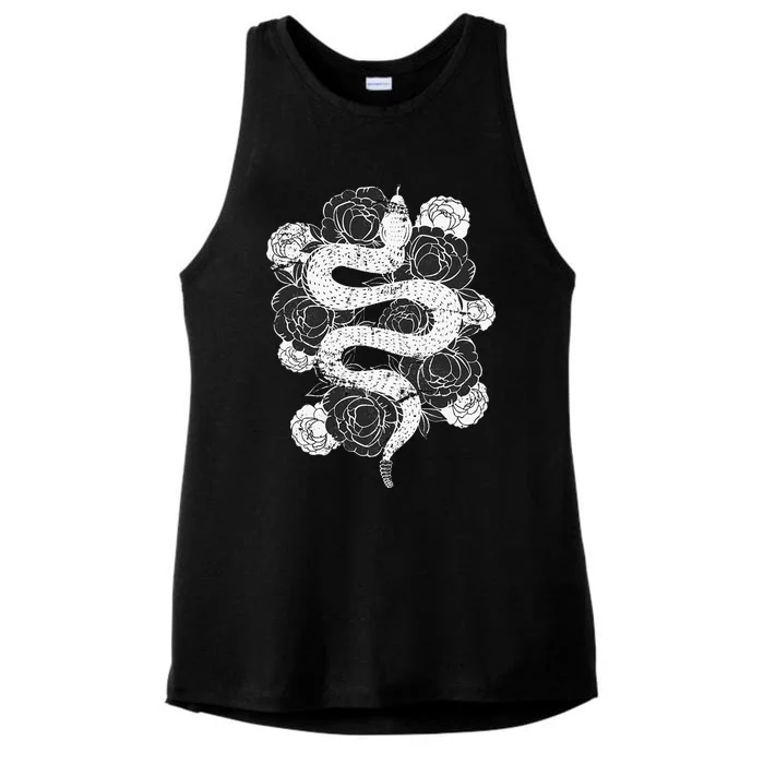 Rose Snake Ladies Tri-Blend Wicking Tank