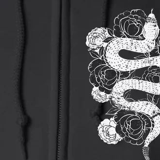 Rose Snake Full Zip Hoodie