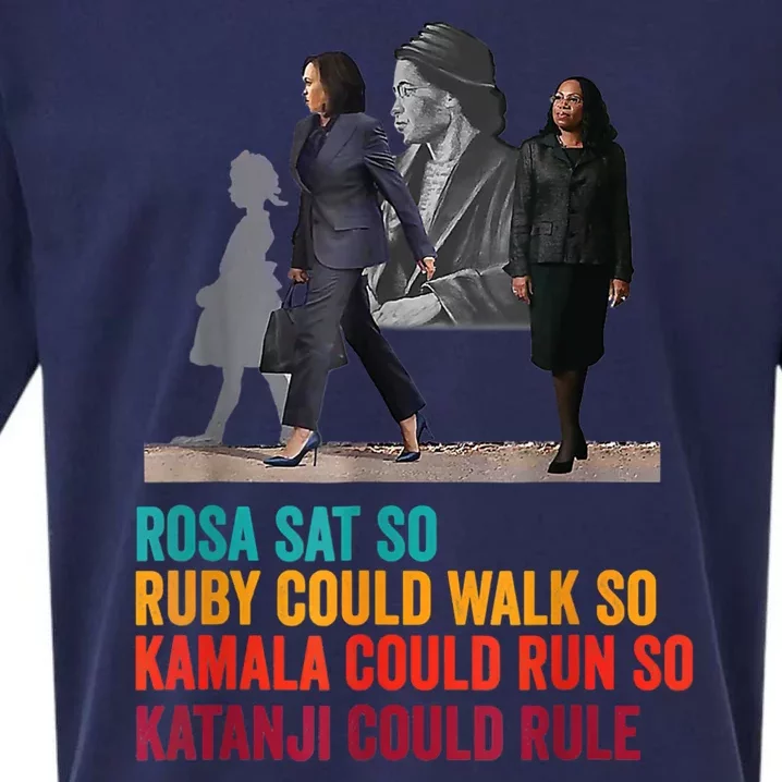 Rosa Sat Ruby Walk Kamala Run So Ketanji Could Rule Kbj Meme Sueded Cloud Jersey T-Shirt