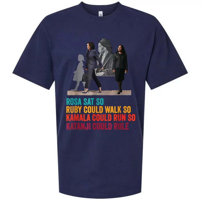 Rosa Sat Ruby Walk Kamala Run So Ketanji Could Rule Kbj Meme Sueded Cloud Jersey T-Shirt