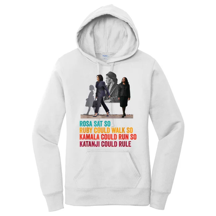 Rosa Sat Ruby Walk Kamala Run So Ketanji Could Rule Kbj Meme Women's Pullover Hoodie