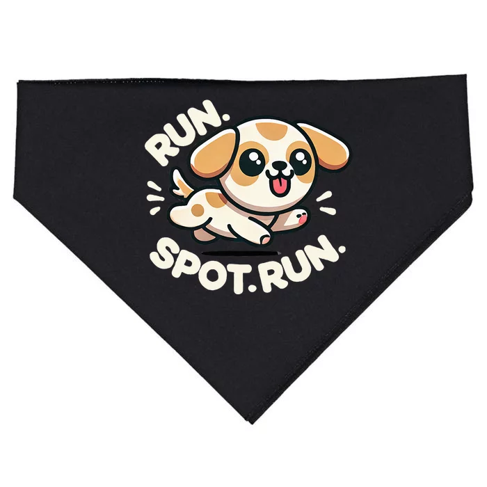 Run Spot Run Dog Humor USA-Made Doggie Bandana