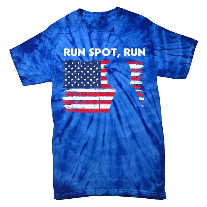 Run Spot Run Donald Trump Debate Quote 2024 Kamala Tie-Dye T-Shirt