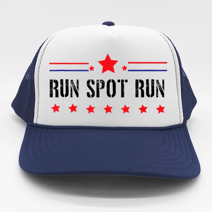 Run Spot Run Presidential Debate Harris Trump Trucker Hat