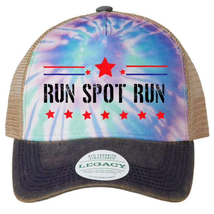 Run Spot Run Presidential Debate Harris Trump Legacy Tie Dye Trucker Hat