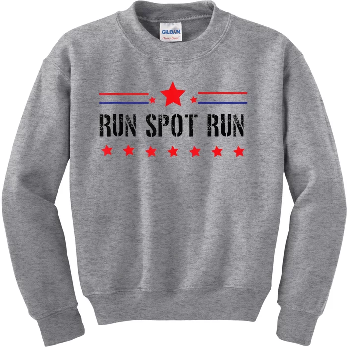 Run Spot Run Presidential Debate Harris Trump Kids Sweatshirt