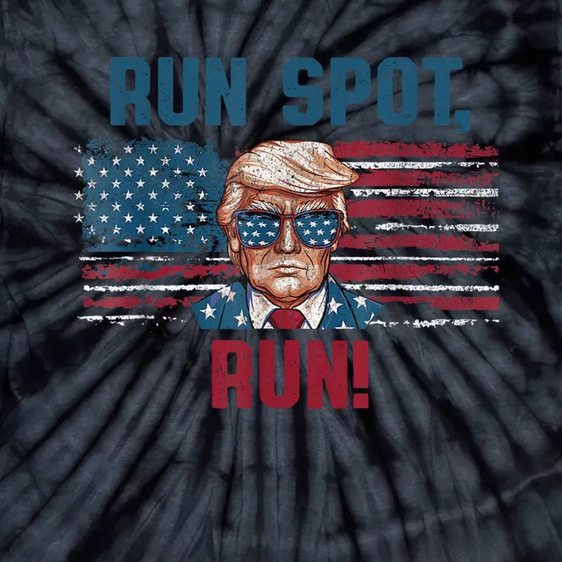 Run Spot Run Funny Donald Trump Debate Quote 2024 Kamala Tie-Dye T-Shirt