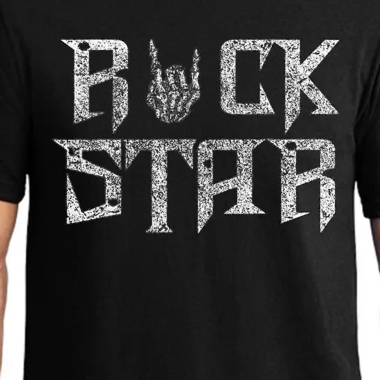 Rock Star Rock On Band Rock And Roll Concert Graphic Pajama Set