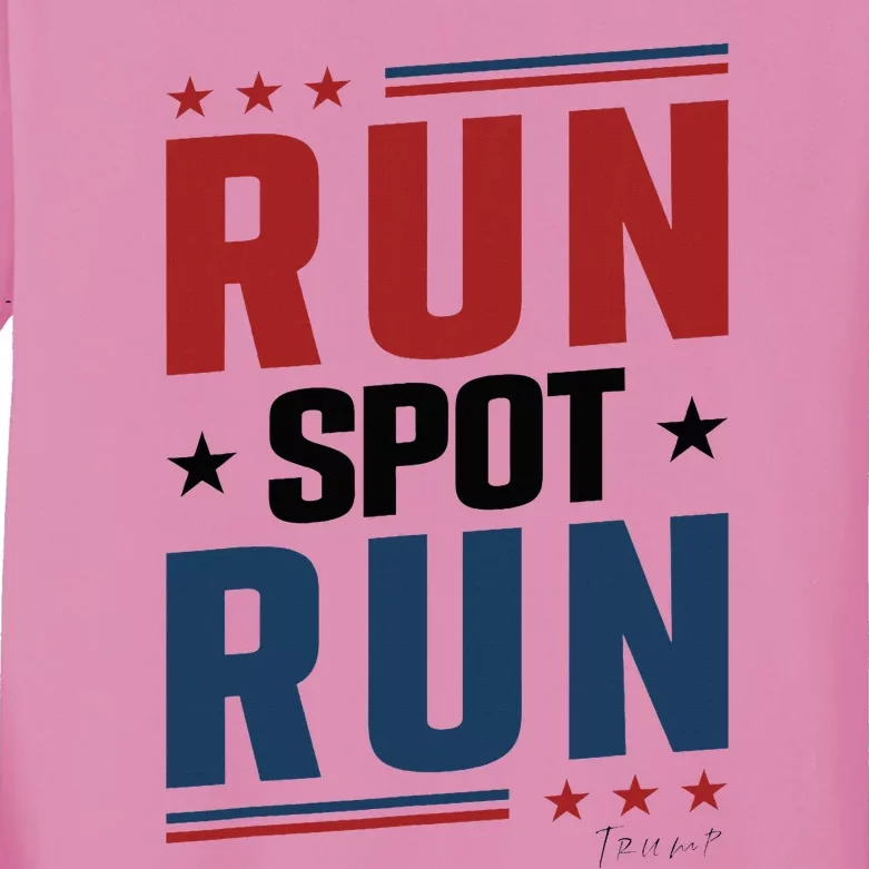 Run Spot Run Run Spot Run Trump 2024 Kids Long Sleeve Shirt