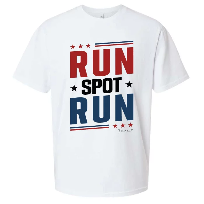 Run Spot Run Run Spot Run Trump 2024 Sueded Cloud Jersey T-Shirt