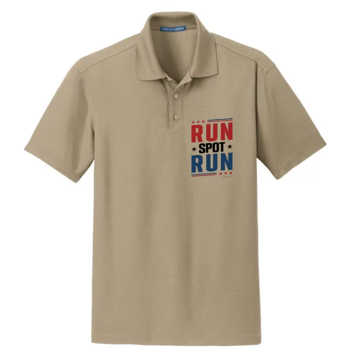 Run Spot Run Run Spot Run Trump 2024 Dry Zone Grid Performance Polo