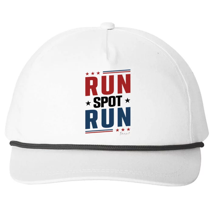 Run Spot Run Run Spot Run Trump 2024 Snapback Five-Panel Rope Hat