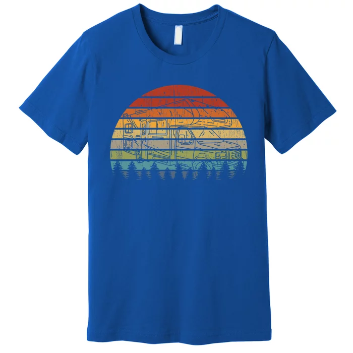 Rv Sunset Recreational Vehicle Retro Rv Vintage Camper Life Funny Gift Premium T-Shirt