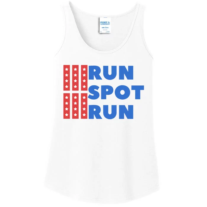 Run Spot Run Trump 2024 Debate Ladies Essential Tank