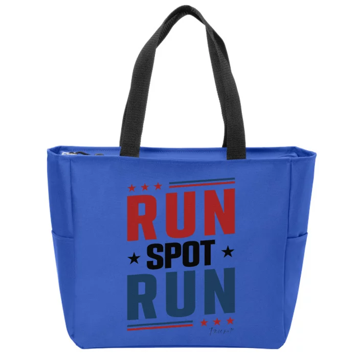 Run Spot Run Run Spot Run Trump 2024 Gift Zip Tote Bag