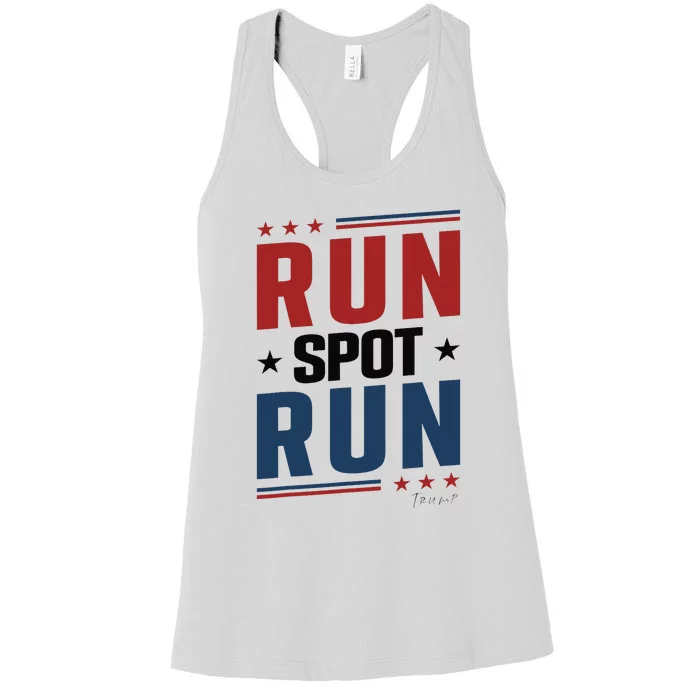 Run Spot Run Run Spot Run Trump 2024 Gift Women's Racerback Tank