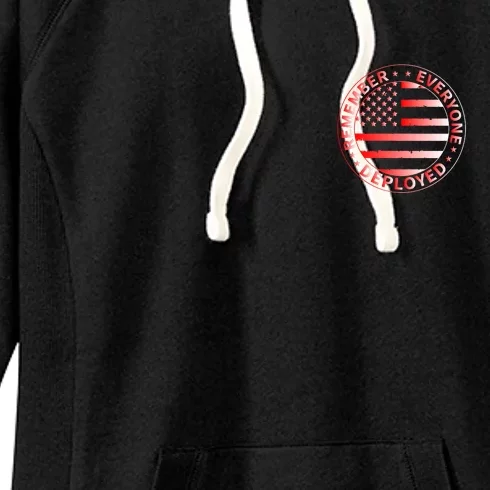 R.E.D. Soldiers Remember Everyone Deployed R.E.D. Friday Front & Back Women's Fleece Hoodie