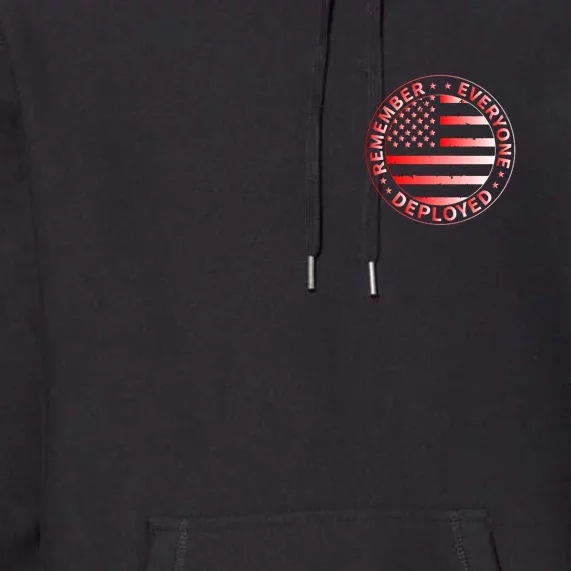 R.E.D. Soldiers Remember Everyone Deployed R.E.D. Friday Front & Back Premium Hoodie