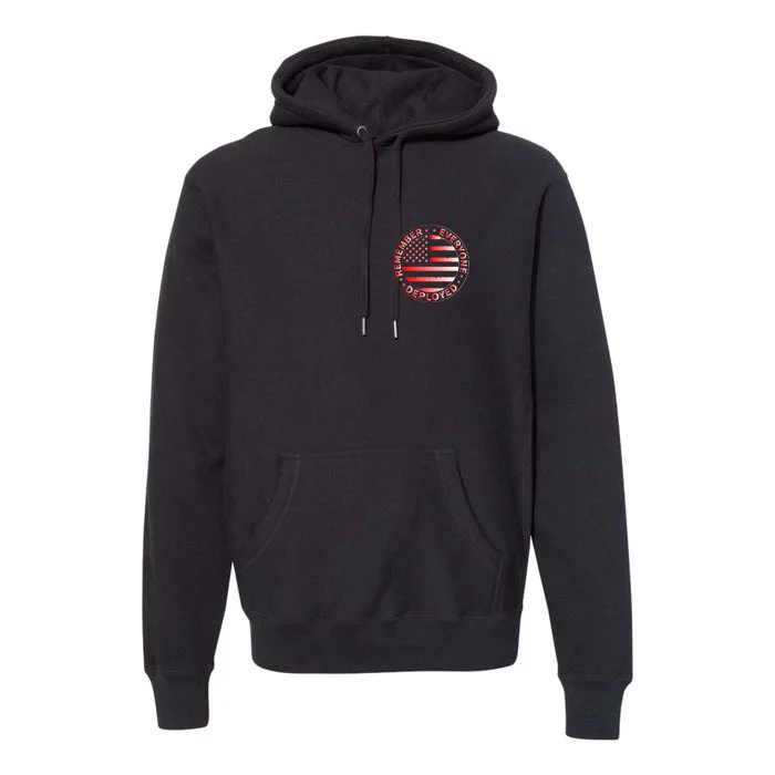 R.E.D. Soldiers Remember Everyone Deployed R.E.D. Friday Front & Back Premium Hoodie