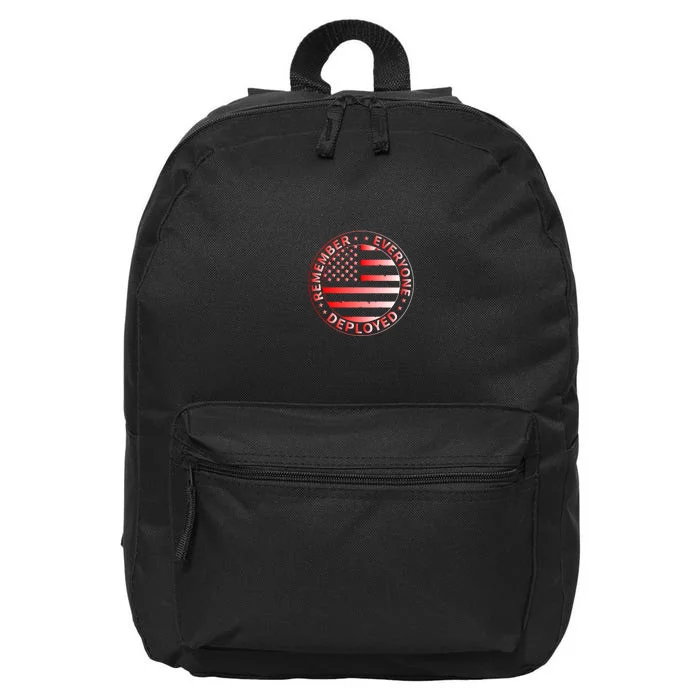 R.E.D. Soldiers Remember Everyone Deployed R.E.D. Friday Front & Back 16 in Basic Backpack