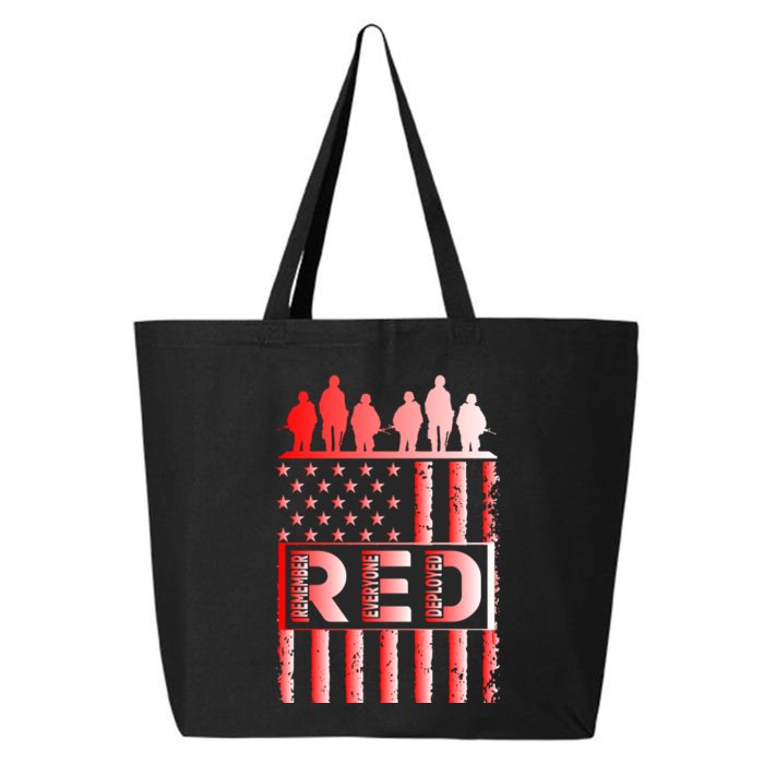 R.E.D. Soldiers Remember Everyone Deployed R.E.D. Friday Front & Back 25L Jumbo Tote