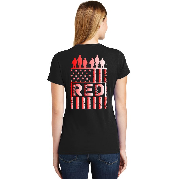 R.E.D. Soldiers Remember Everyone Deployed R.E.D. Friday Front & Back Women's T-Shirt