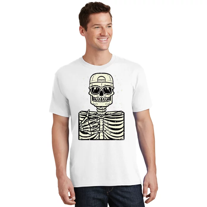 Rocker Skeleton Rock Cool Goth Halloween T-Shirt