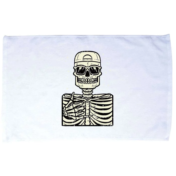 Rocker Skeleton Rock Cool Goth Halloween Microfiber Hand Towel