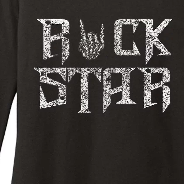 Rock Star Rock On Band Rock And Roll Concert Band Tees Womens CVC Long Sleeve Shirt