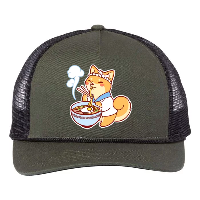 Ramen Shiba Retro Rope Trucker Hat Cap