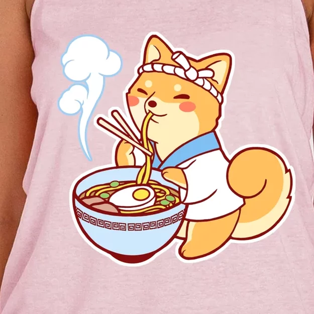 Ramen Shiba Women's Knotted Racerback Tank