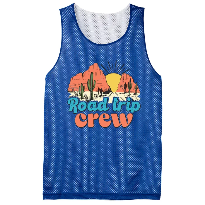 Retro Style Road Trip Crew Fun Dessert Cactus And Sunset Cool Gift Mesh Reversible Basketball Jersey Tank