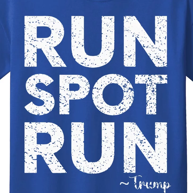 Run Spot Run Funny 2024 Debate Kids T-Shirt