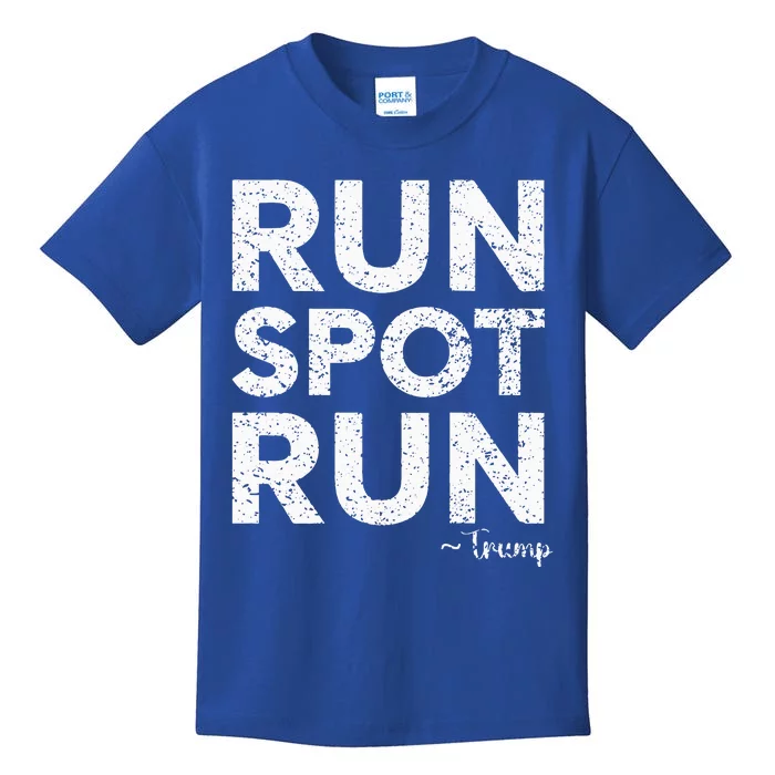 Run Spot Run Funny 2024 Debate Kids T-Shirt