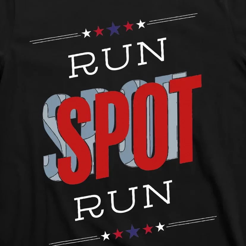 Run Spot Run Funny Debate Donald Trump 24 Kamala T-Shirt