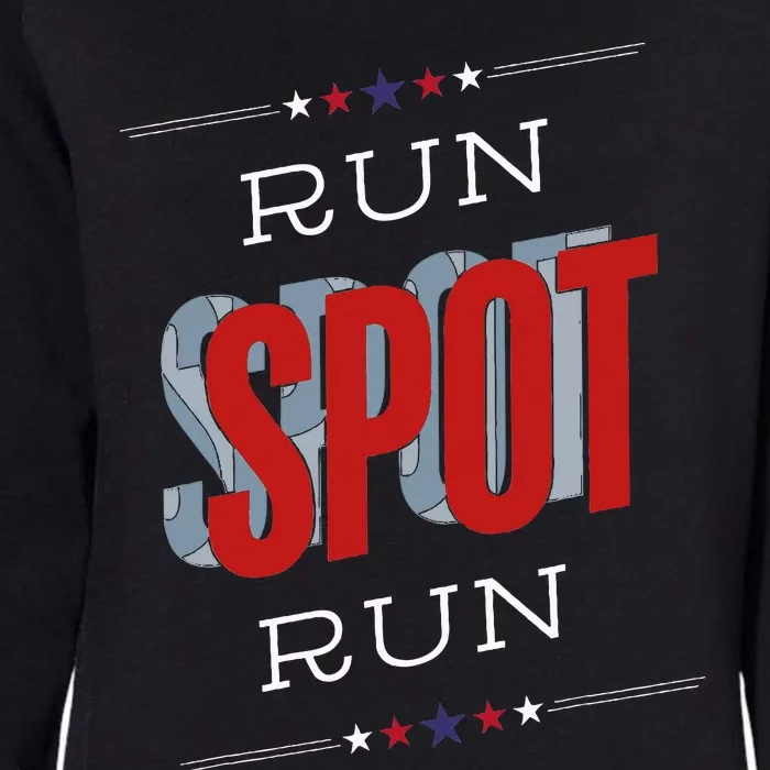 Run Spot Run Funny Debate Donald Trump 24 Kamala Womens California Wash Sweatshirt