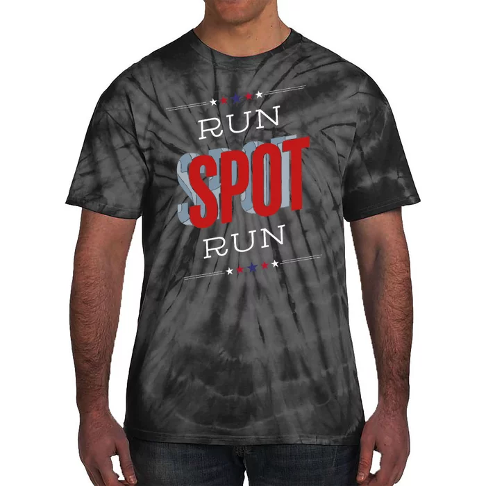 Run Spot Run Funny Debate Donald Trump 24 Kamala Tie-Dye T-Shirt