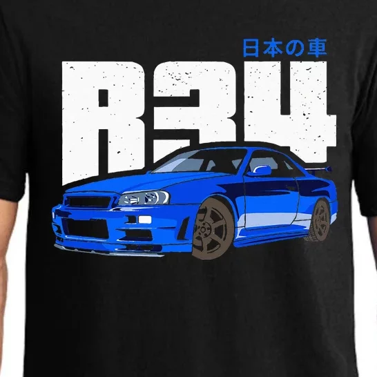 Retro Skyline R34 Jdm 90s Aesthetic Pajama Set