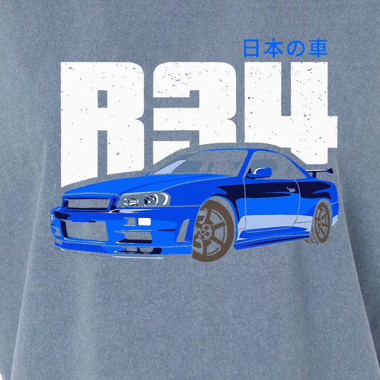 Retro Skyline R34 Jdm 90s Aesthetic Garment-Dyed Women's Muscle Tee